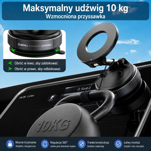 Grip360™ – Magnetyczny Uchwyt na Telefon 360°